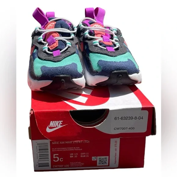 Nike Air Max 270 RT Toddler Size 5C - Picture 2 of 5